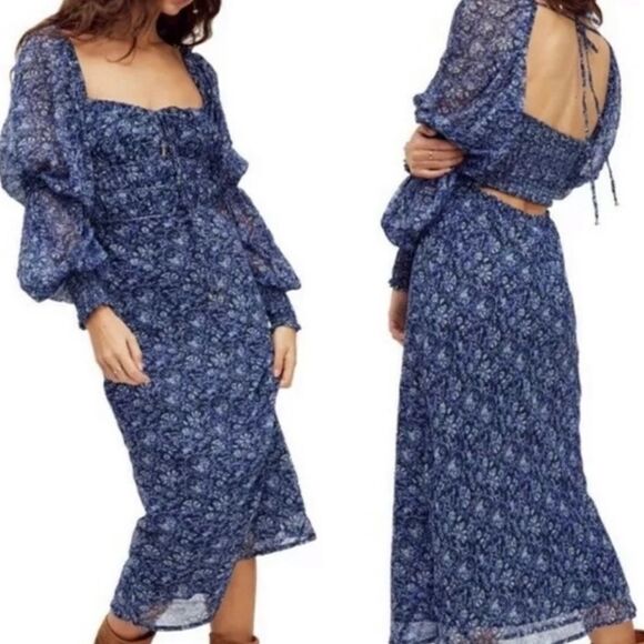 New with tag Free People Aglow midi dress size XS - Picture 1 of 12
